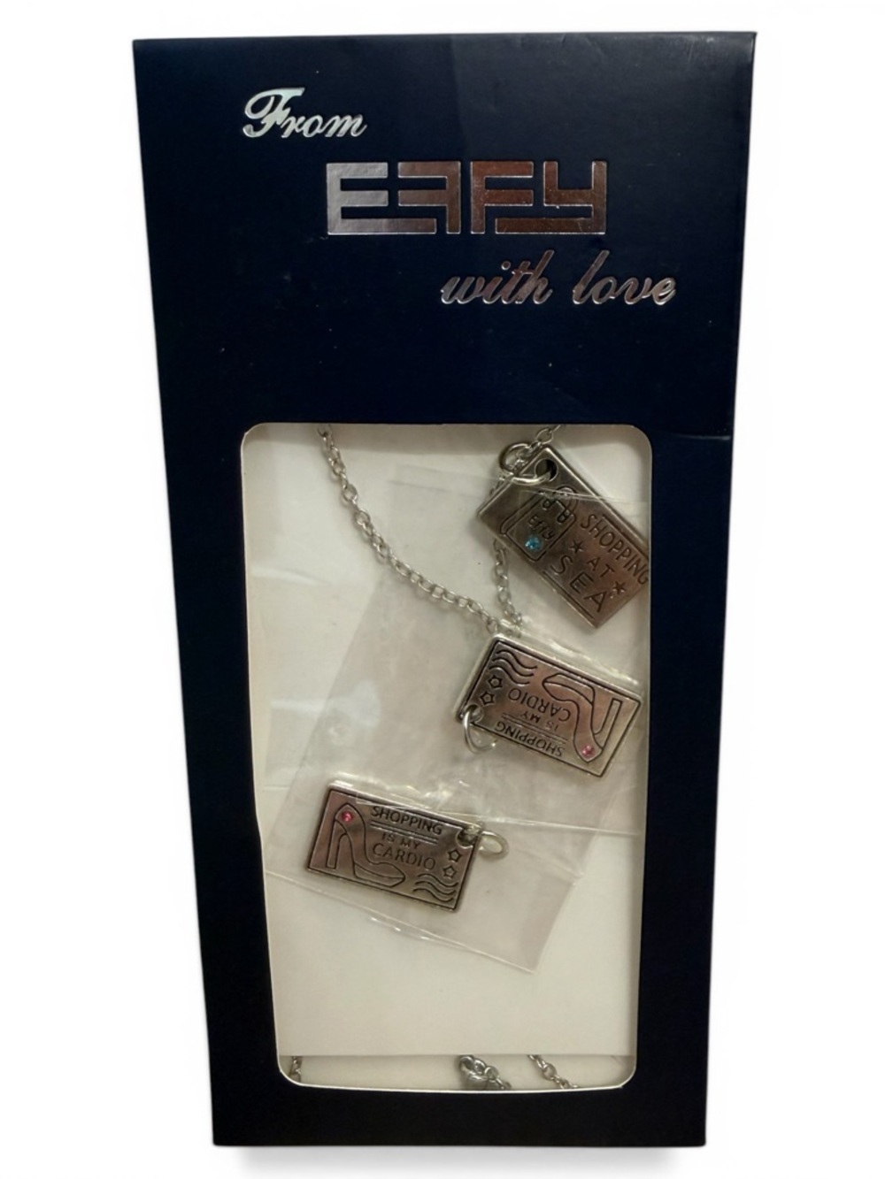 $5 for $25 Effy Silver-tone Shopping Card Charm Necklace with Colored Accents